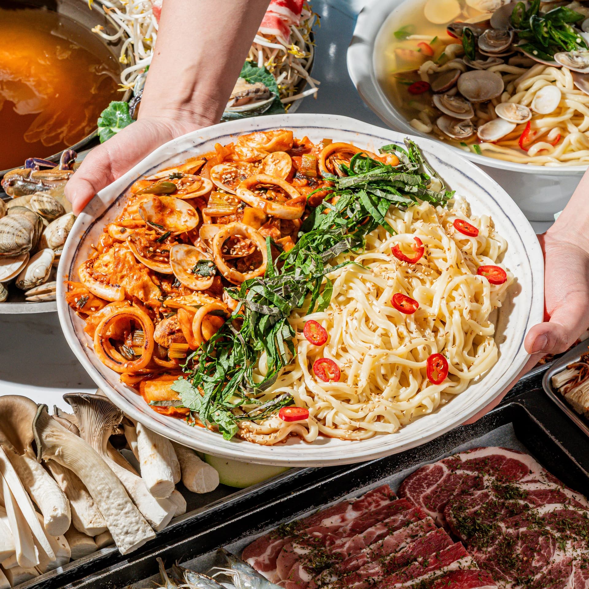 오봉이 해물칼국수 플레이스촬영 - 소몽스튜디오