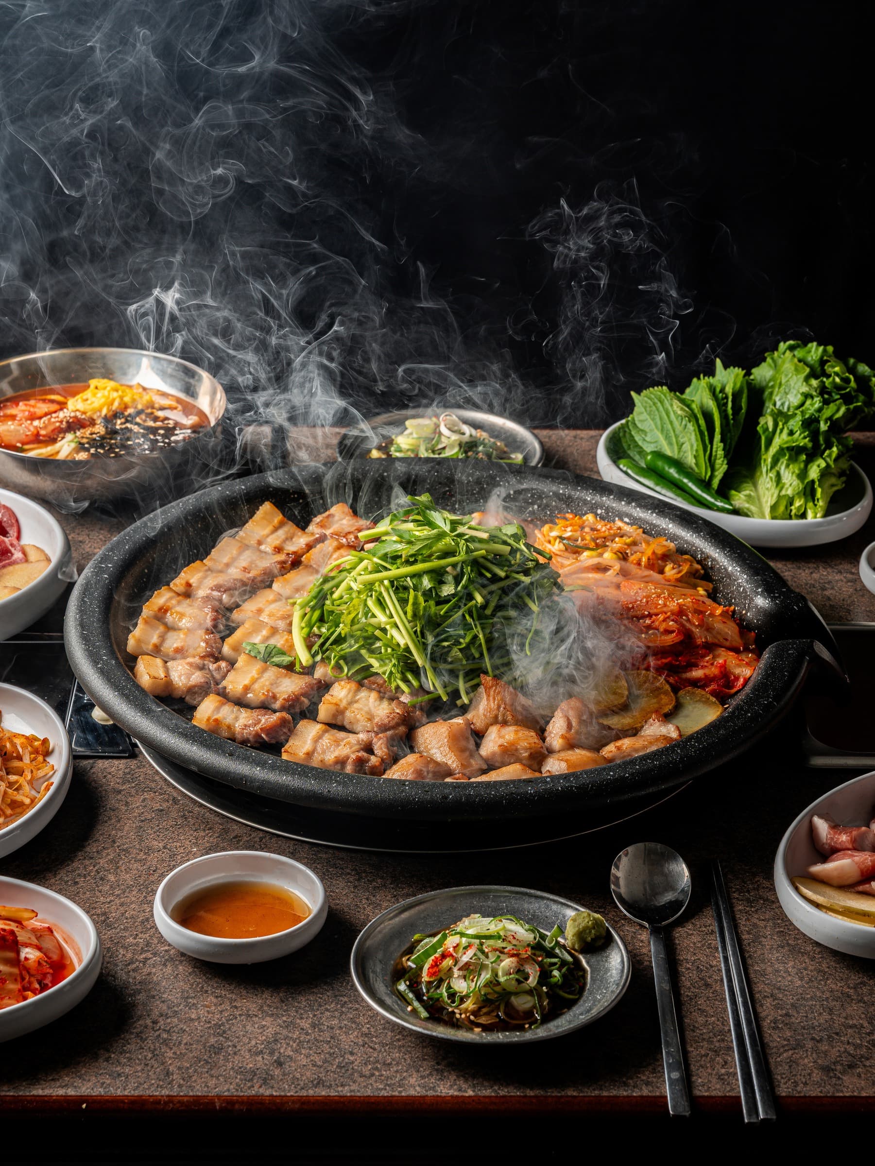 백채김치찌개 음식점 포스터 사진 전체 라인업
