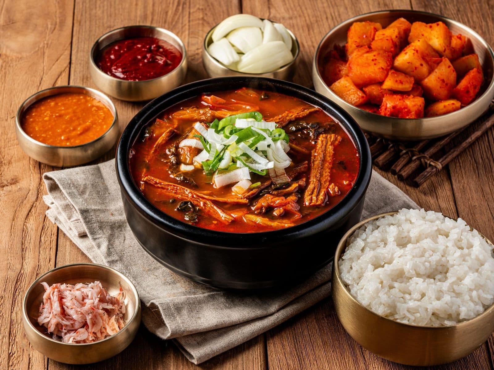 국밥 배달 브랜드 배달음식사진 - 탑뷰 컷