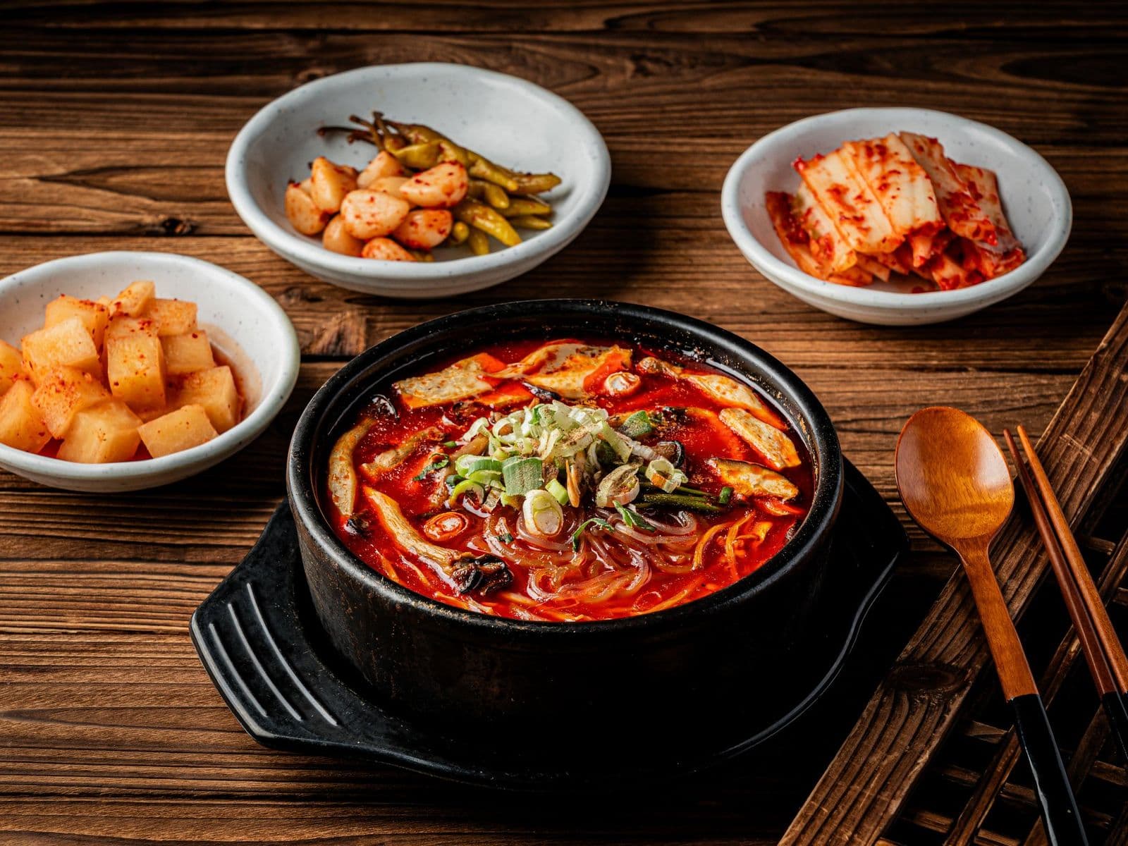 양지리 가마솥 나무 배경 메뉴사진촬영 - 소몽스튜디오