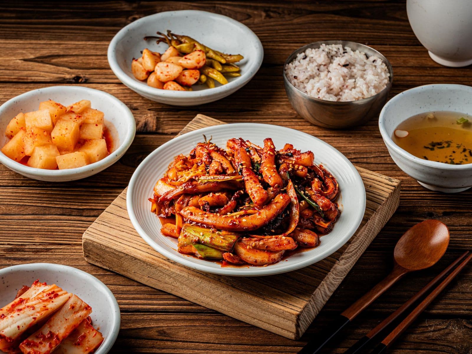 양지리 가마솥 나무 배경 메뉴사진촬영 - 소몽스튜디오