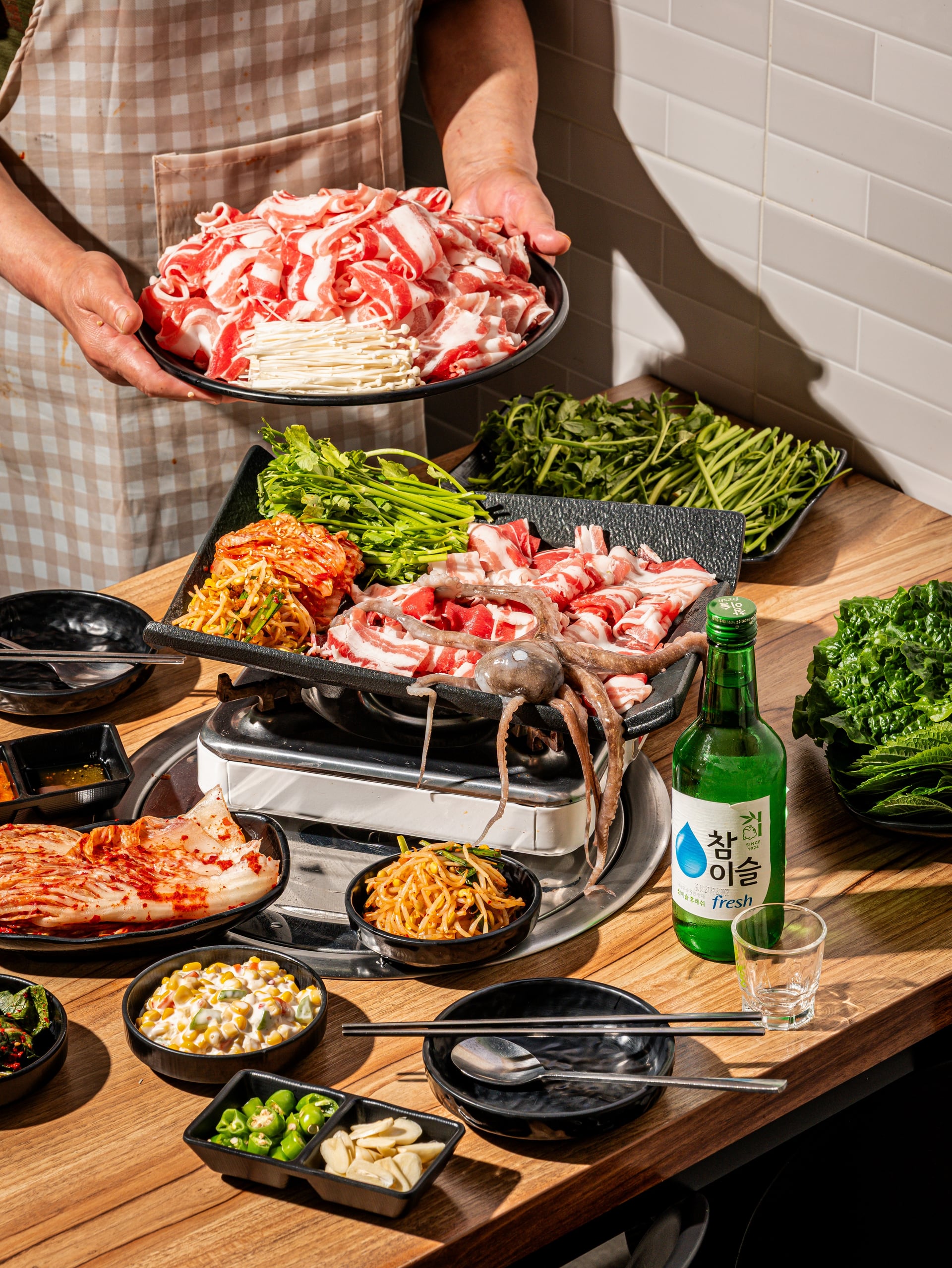 인천 송도 이모네 제철술상 음식사진촬영 사례 | 90분 촬영부터 식당 포스터 제작·출력까지